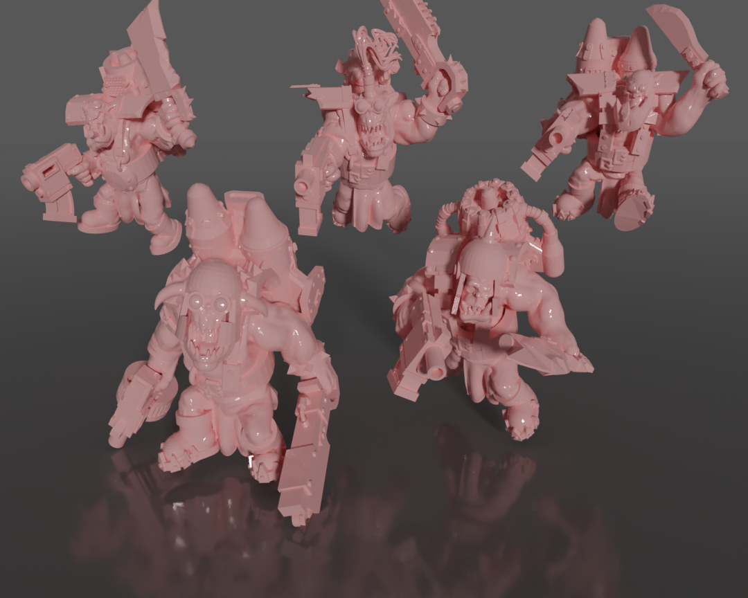 Ork soldiers with jetpacks