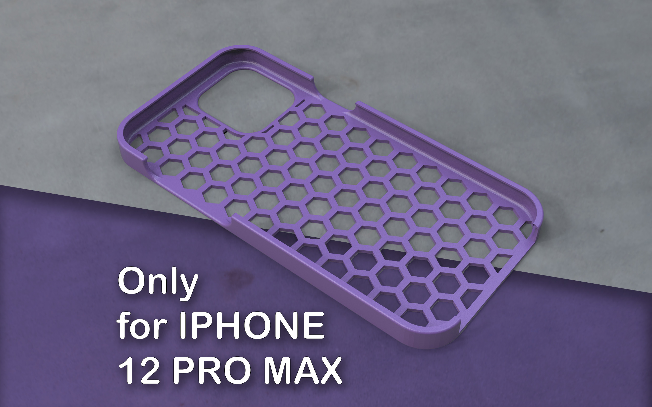 Iphone 12 Pro Max Cover - Hexagon design