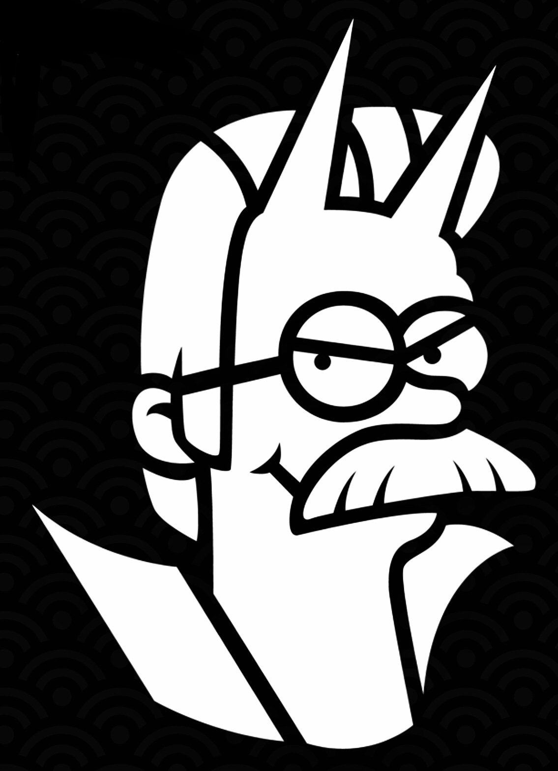 Devil Flanders stencil