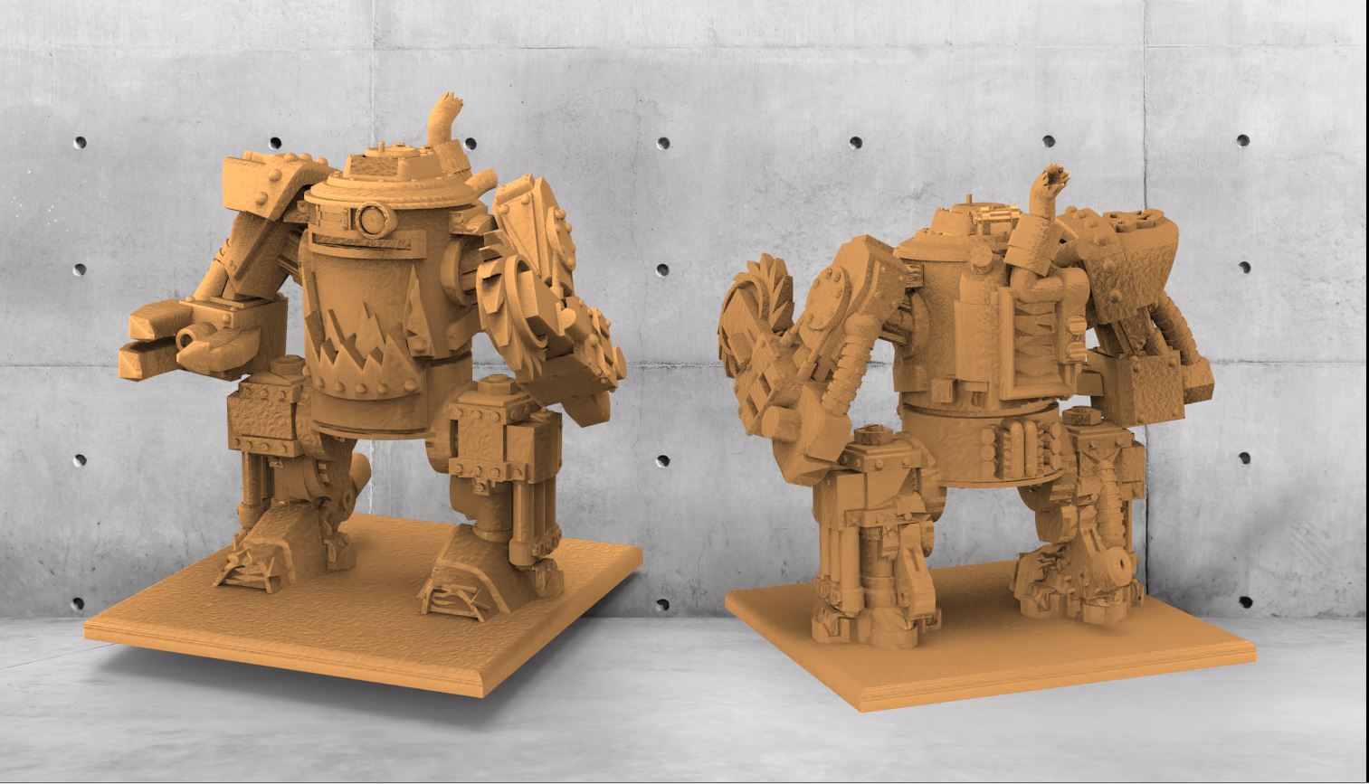 Ork Killa Kan Dreadnaught - 15mm HotT 40mm Based