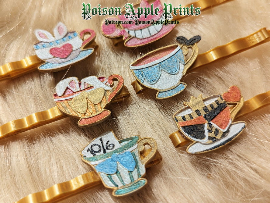 Alice in Wonderland Teacup Bobby Pins