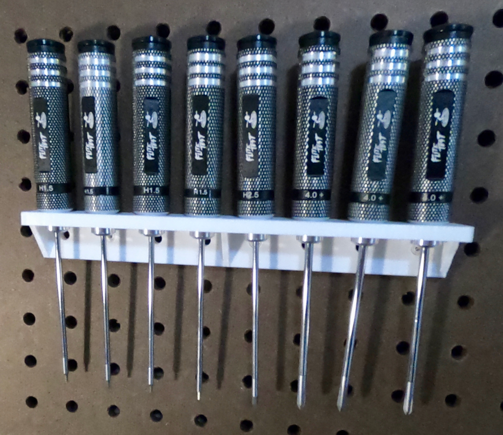 FliteTest Pegboard Screwdriver Holder