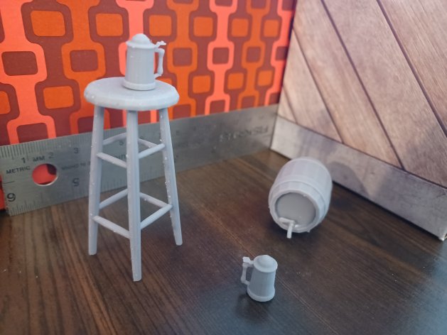 1-12 Dollhouse Bar and Parlor Accessories