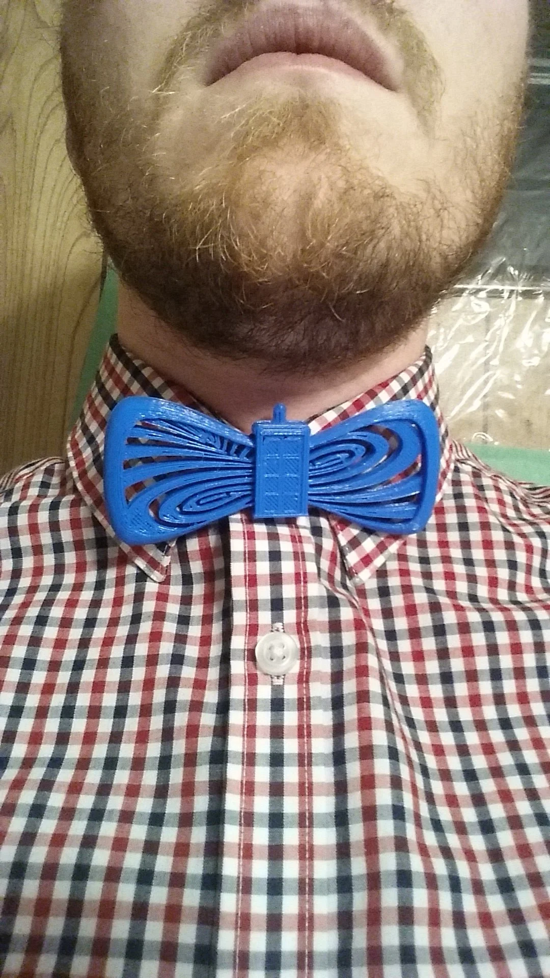 Tardis Button Cover Bowtie