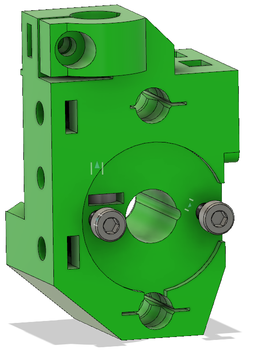 Prusa MMU2 Selector with magnet and opened FINDA canal
