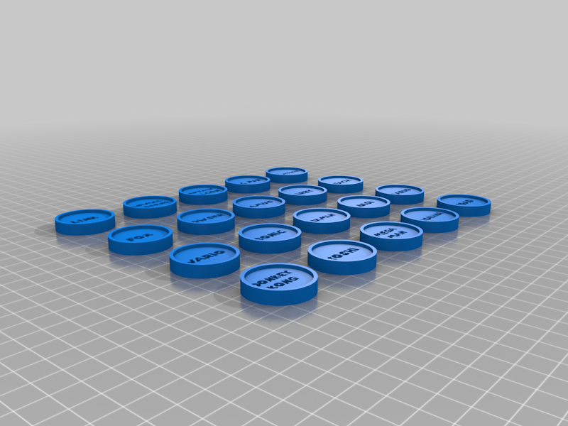 Mario Kart Amiibo character name discs and tray