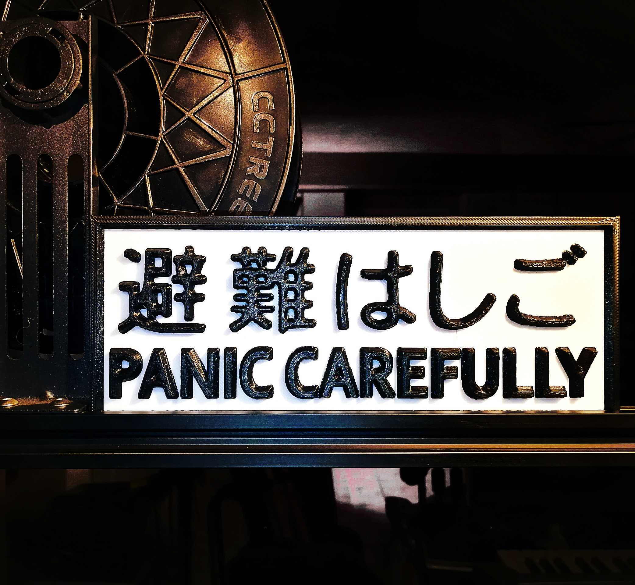 Panic Carefully Engrish Sign