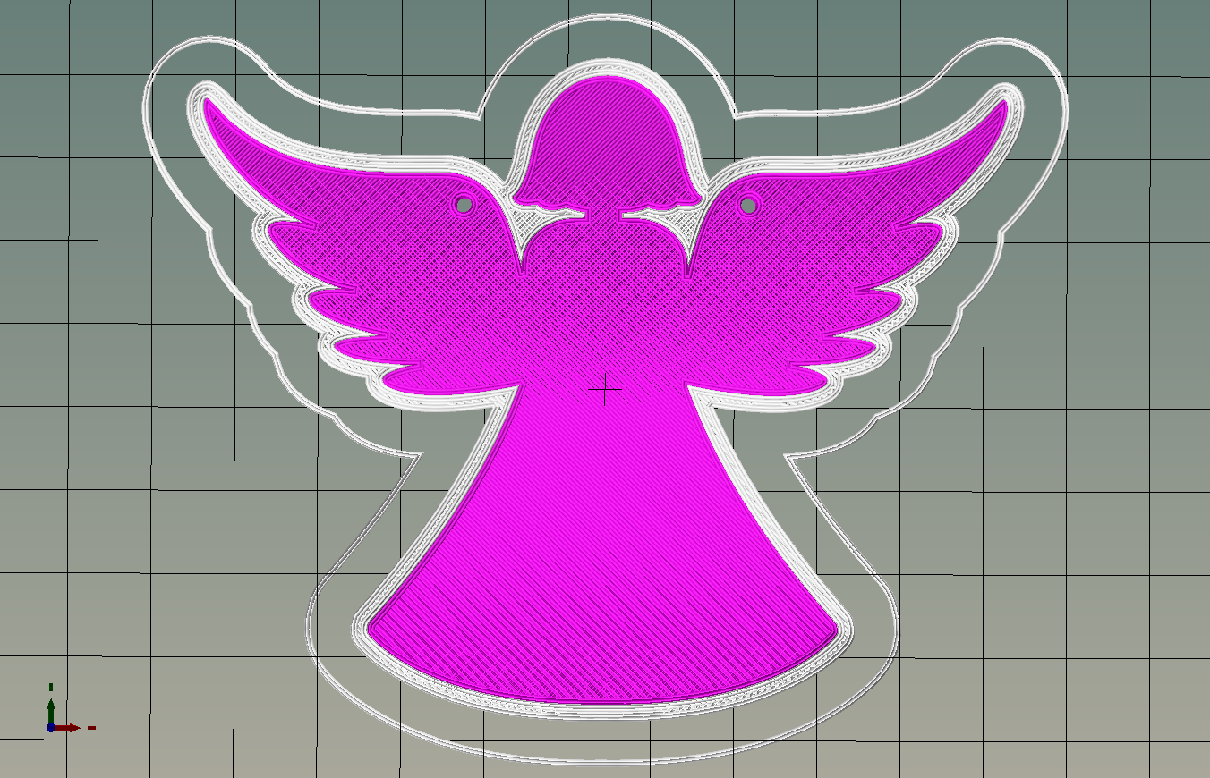 Two color Christmas Angel