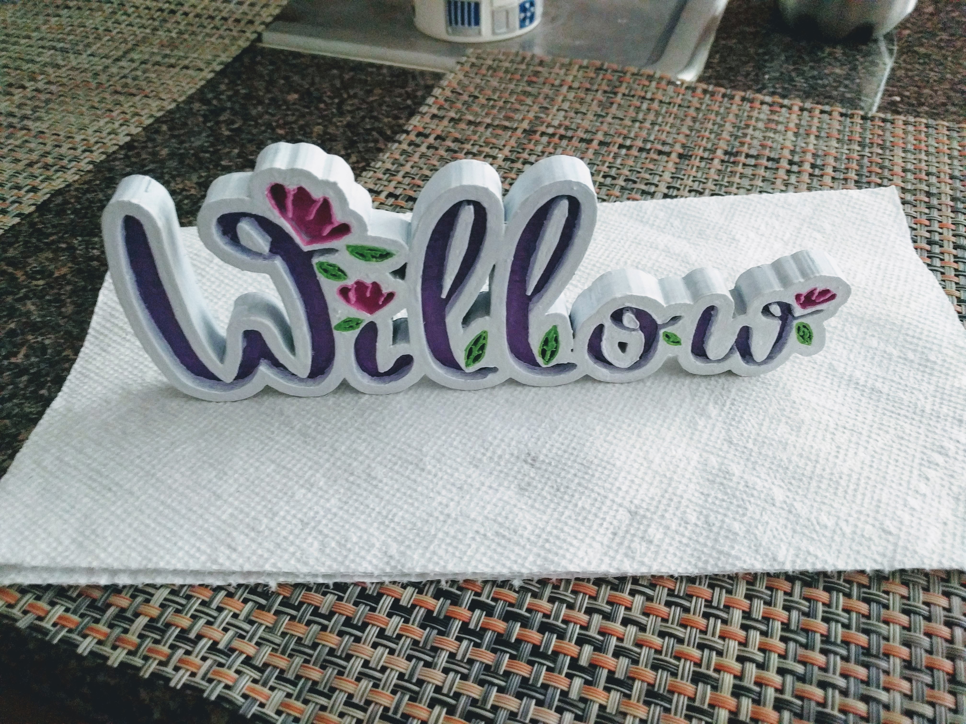 Willow Name Plate