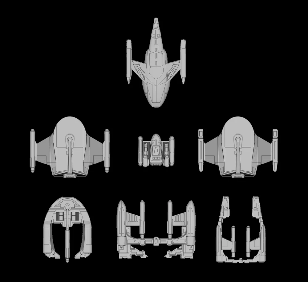 FASA Romulan Non-combatants: Star Trek starship parts kit expansion #26