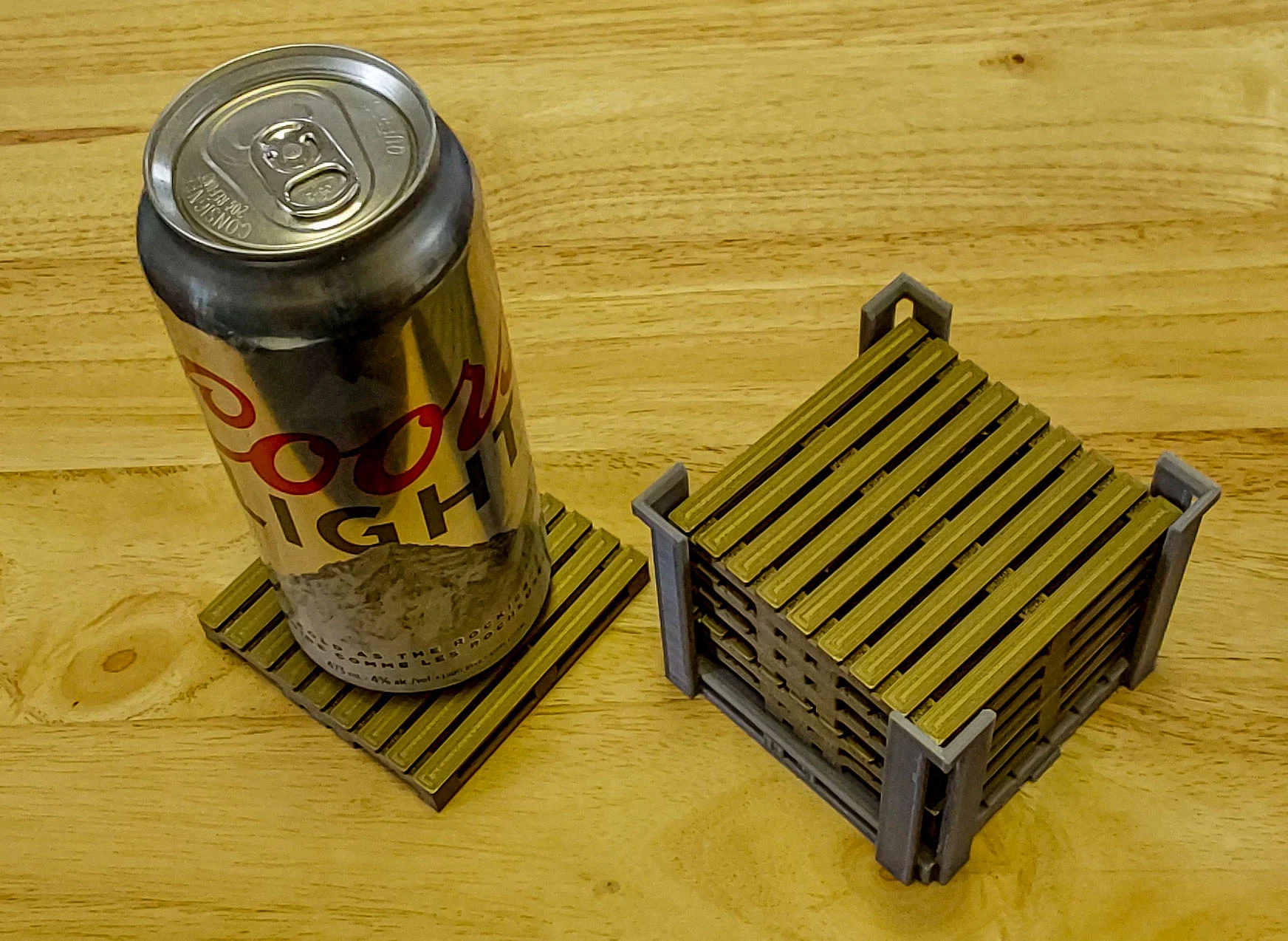 'Redneck' Pallet Coaster and Holder Set Remix
