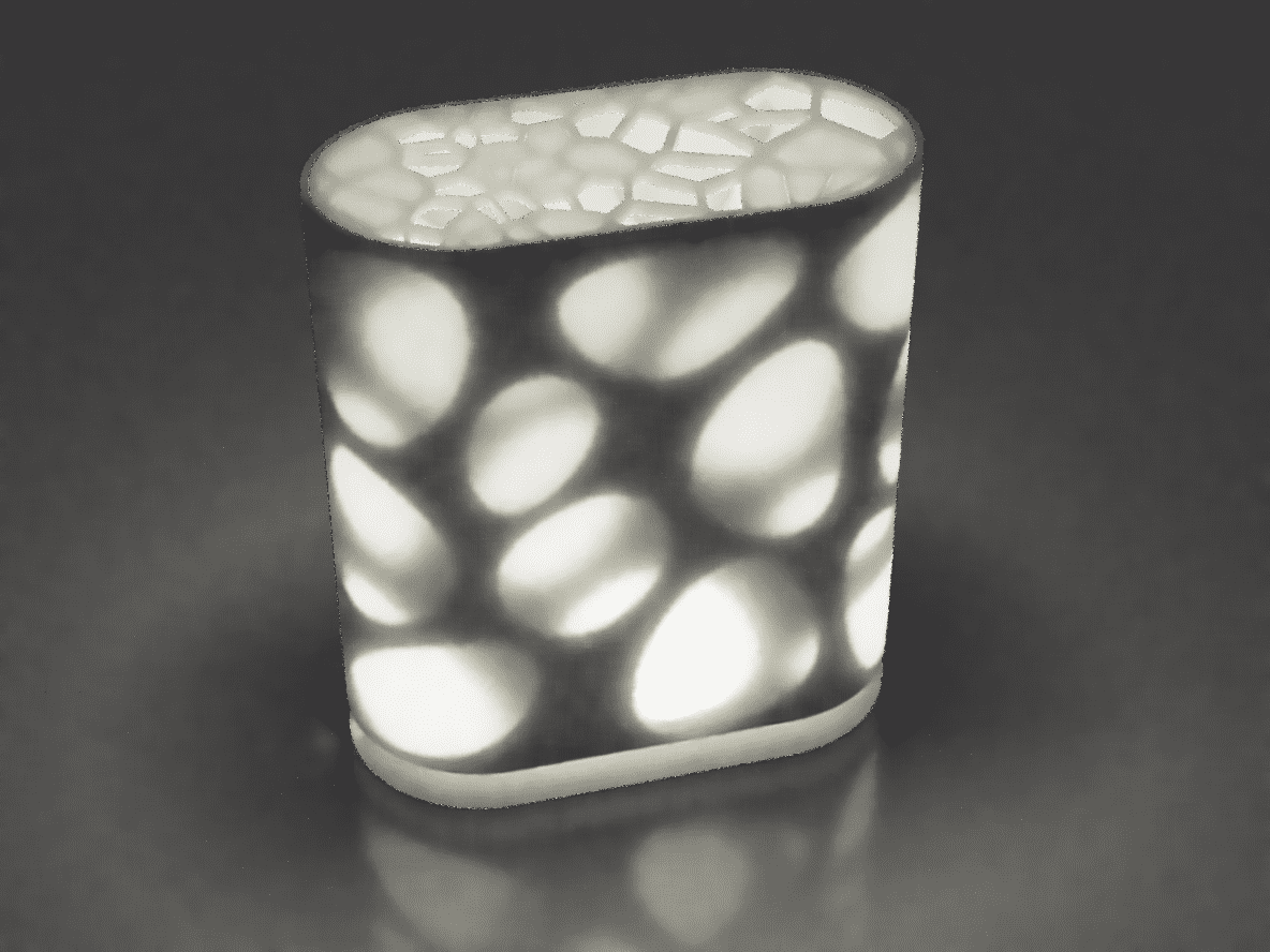 crossed voronoi lamp