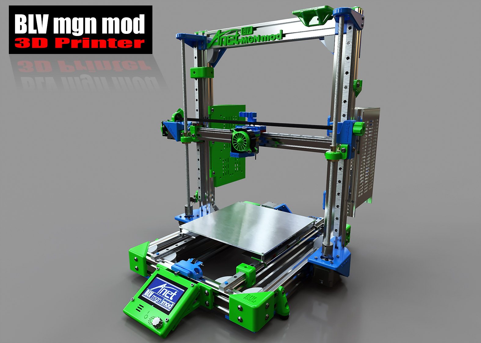 BLV mgn12 3D Printer mod for Anet A8 / AM8 / Prusa I3 clone