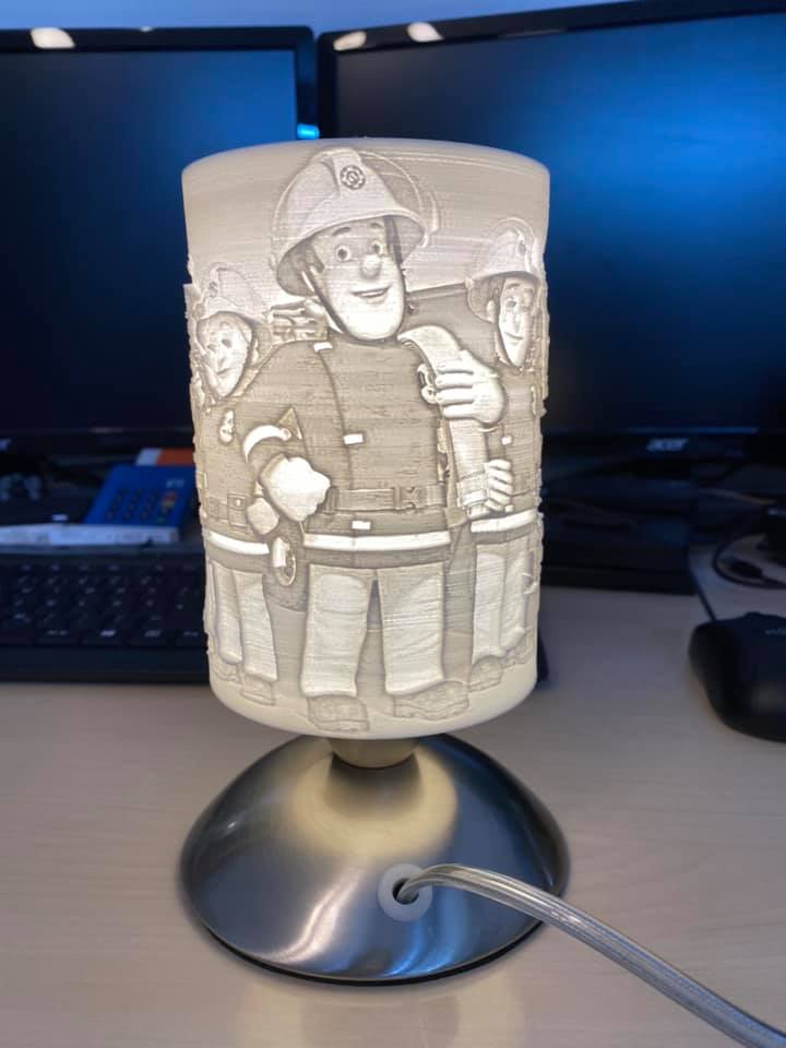 Feuerwehrmann Sam Litho Lampe / Fireman Sam Lamp