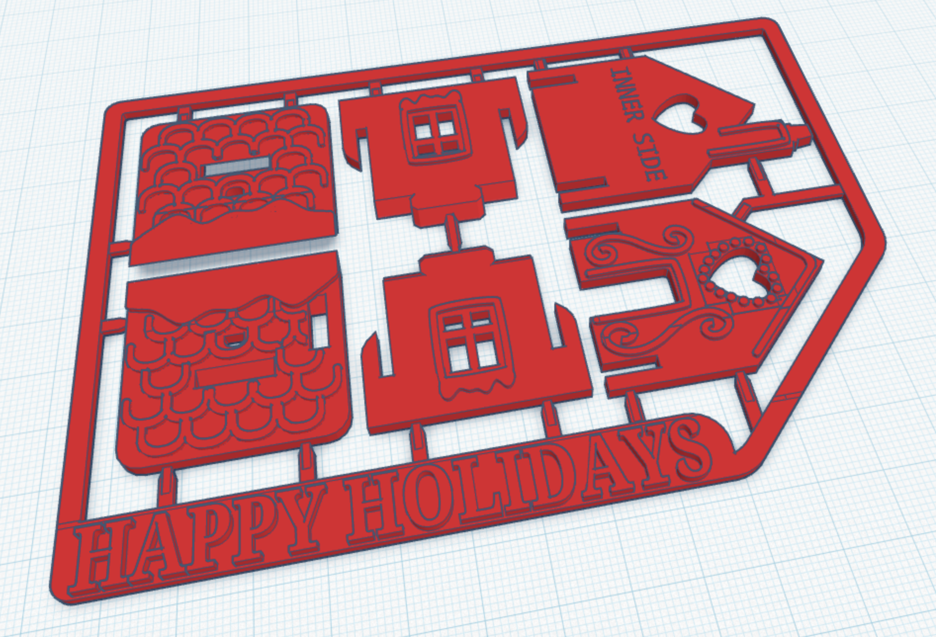 Gingerbread House Kit Card - fixed stronger model - Happy Holidays