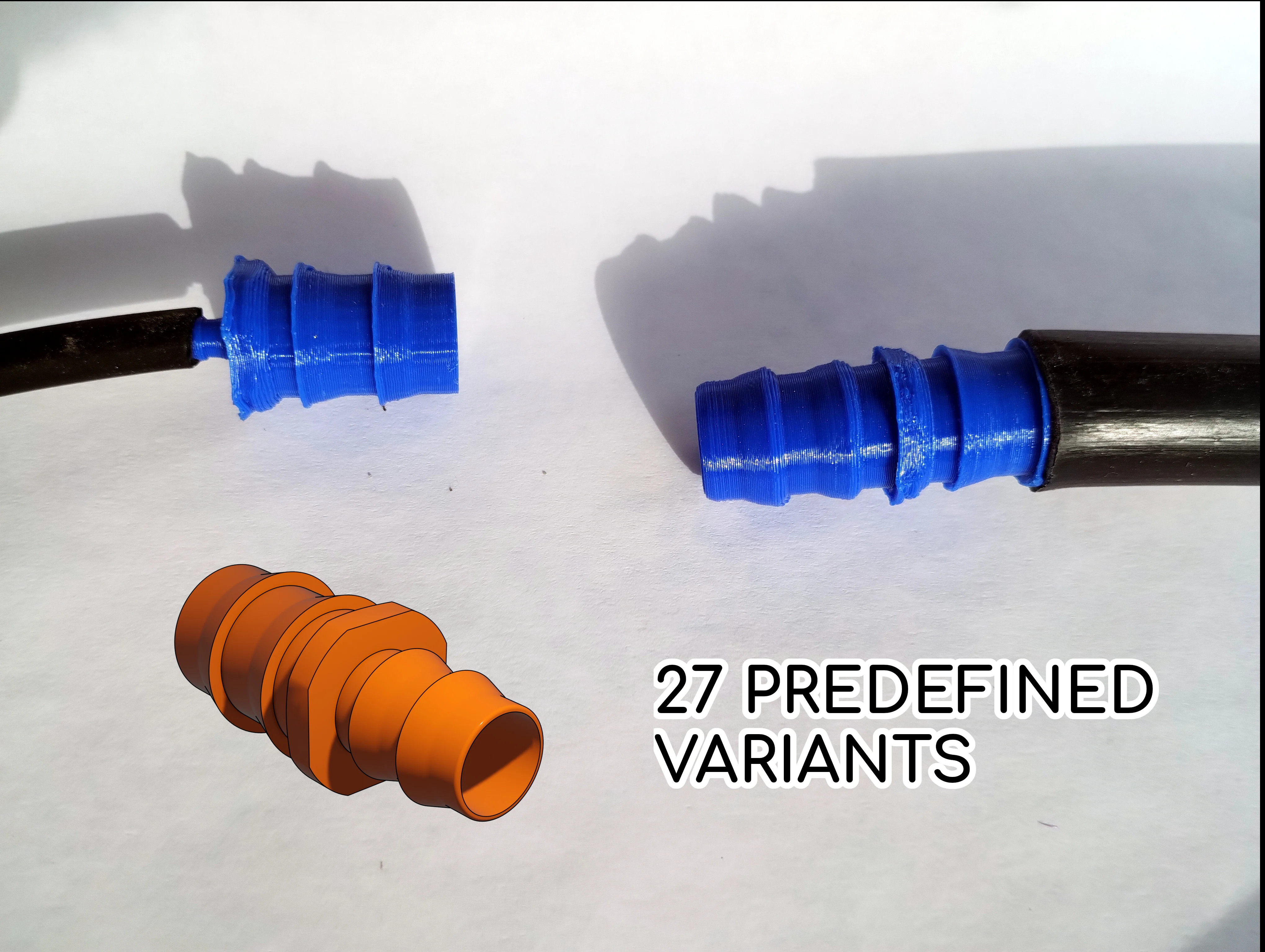 Parametric drip irrigation hose adapter