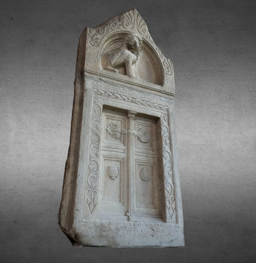 Funerary stele depicting a lion