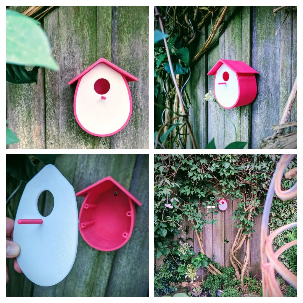 Zweifarbiges Vogelhaus (Two-coloured birdhouse)
