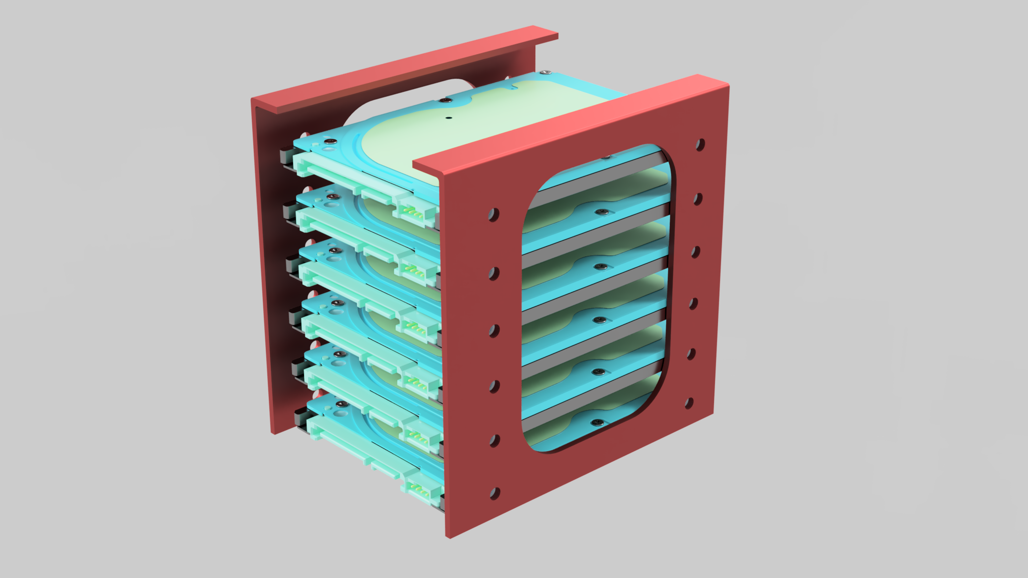 Very simple 2.5" HDD 6 Bay Tray, Holder, Container.