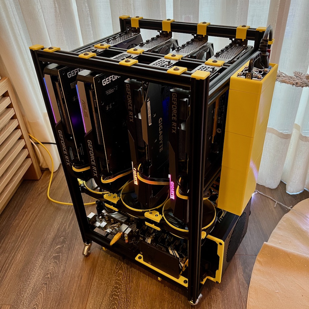 Vertical GPU Mining Rig v3 - Custom Parts