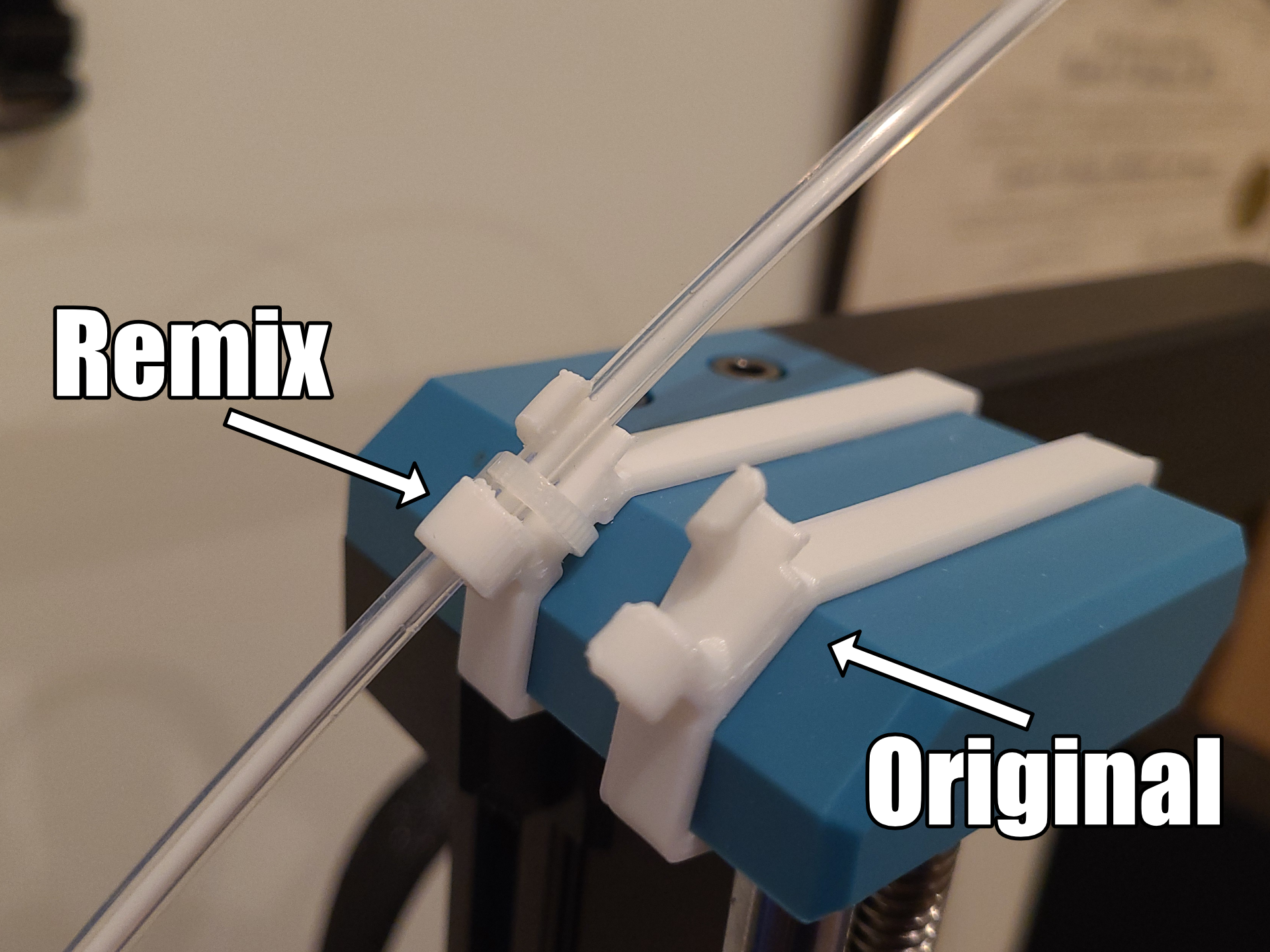 Sovol SV06/Plus PFTE tube clamp and twister guide for reverse Bowden (Remix)