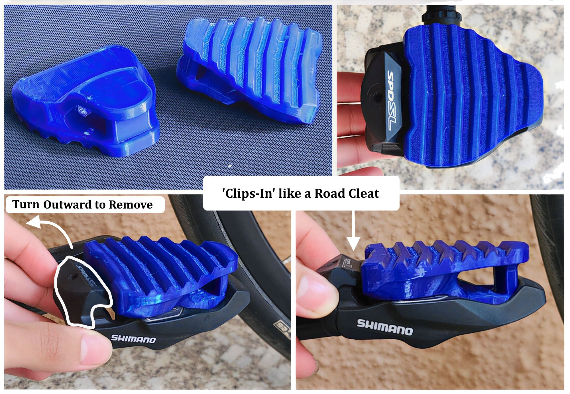 (2026) Shimano SPD-SL Road Pedal to Flat Pedal Adapter