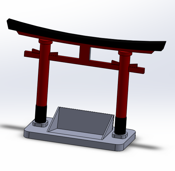 Card Holder Japanese Torii style