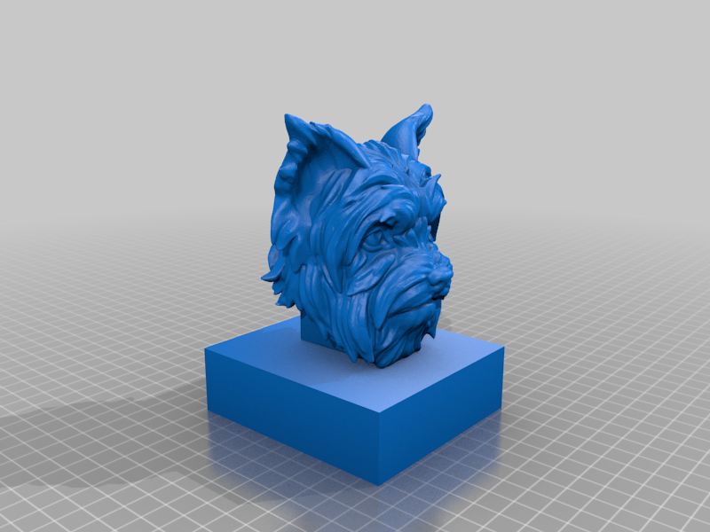 Yorkie Bust Sculpture