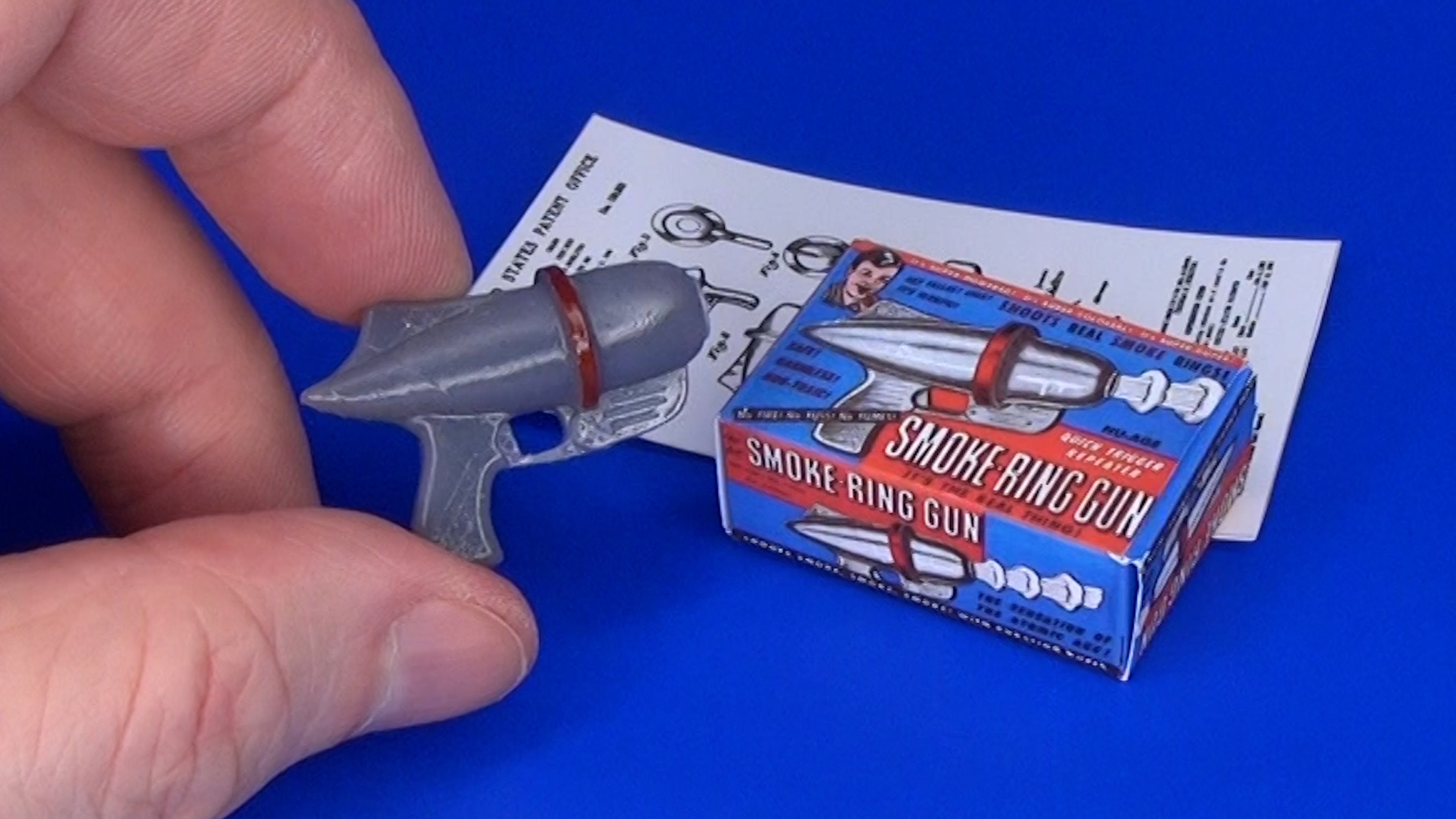 1950s Smoke Ring Gun Retro Toy Crafting DIY Miniature
