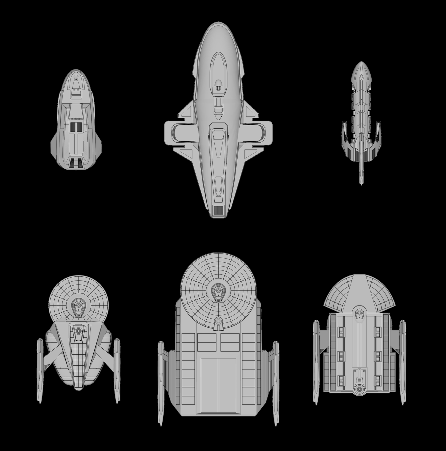 FASA Federation Non-combatants Part 1: Star Trek starship parts kit expansion #22