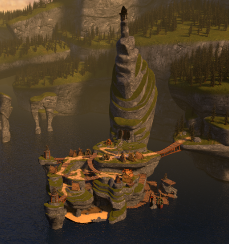 Berk island from How To Train Your Dragon: School of dragons