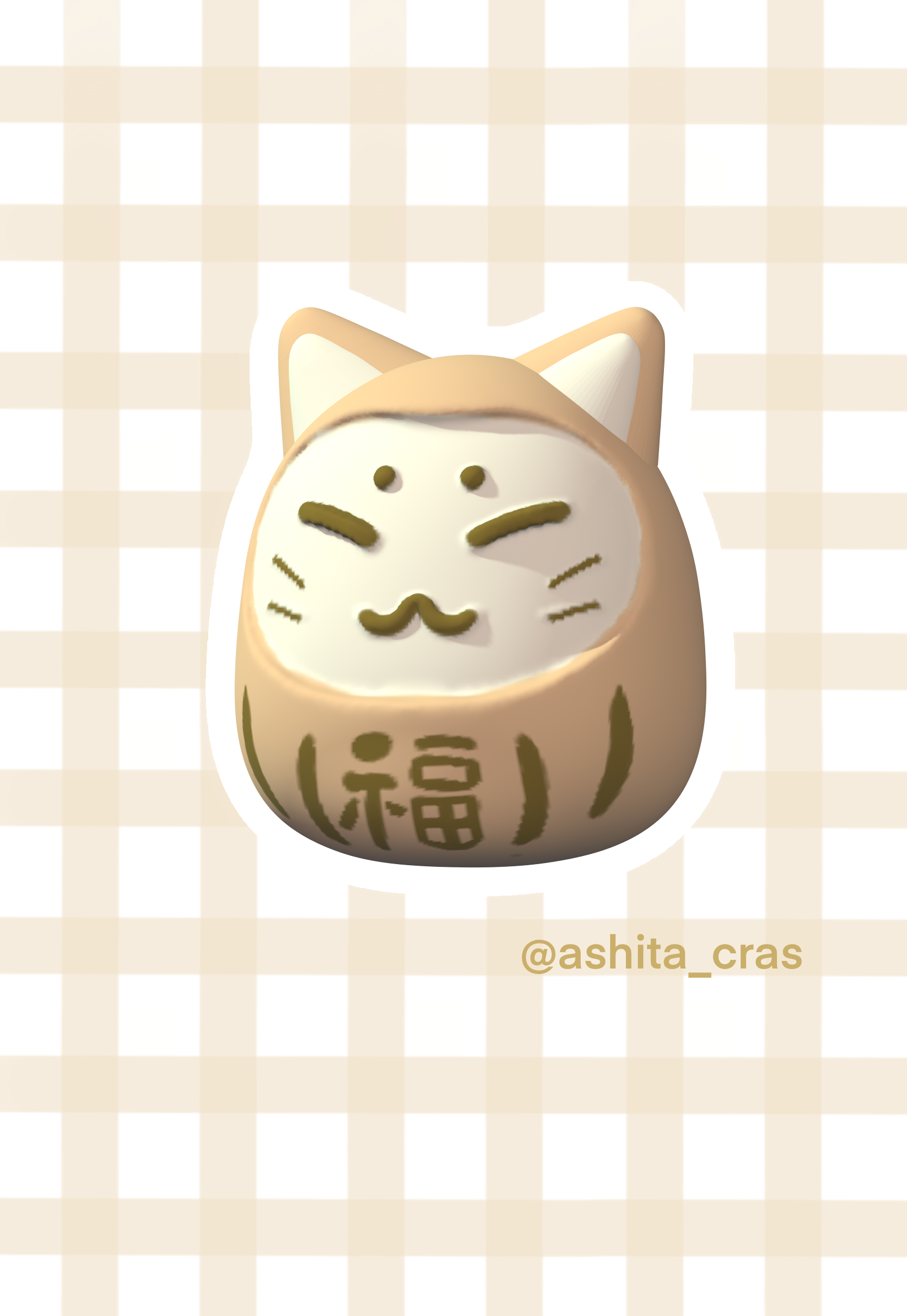 Daruma Cat (multicolor + monocolor ver.)