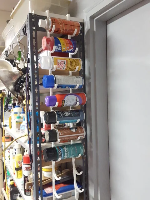 interlocking hanging spray can holder