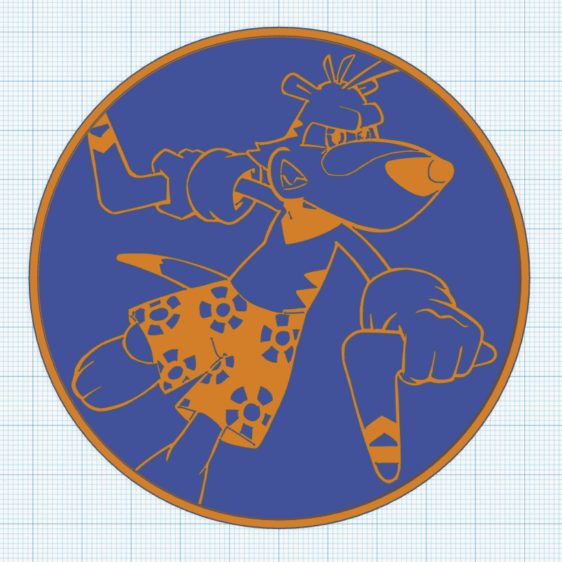 Translucent Ty the Tasmanian Tiger Coaster