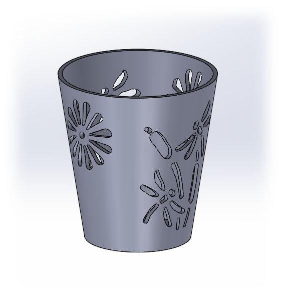 Vaso para vela ambiente