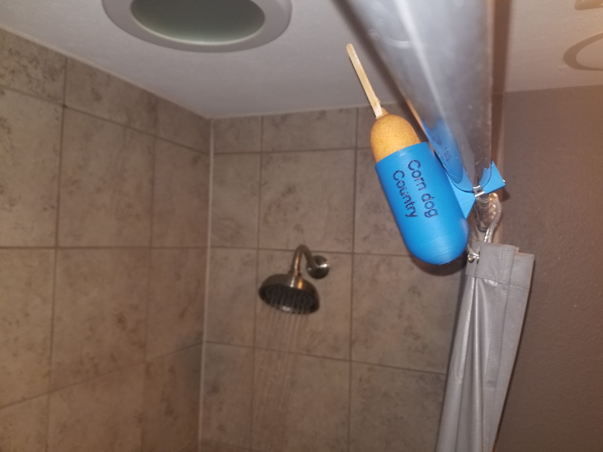 Shower Rod Corn Dog Holster