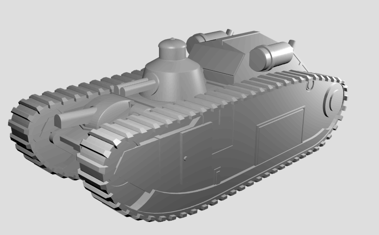 1-200 FCM-22 SEMI FICTIONAL FRENCH TANK