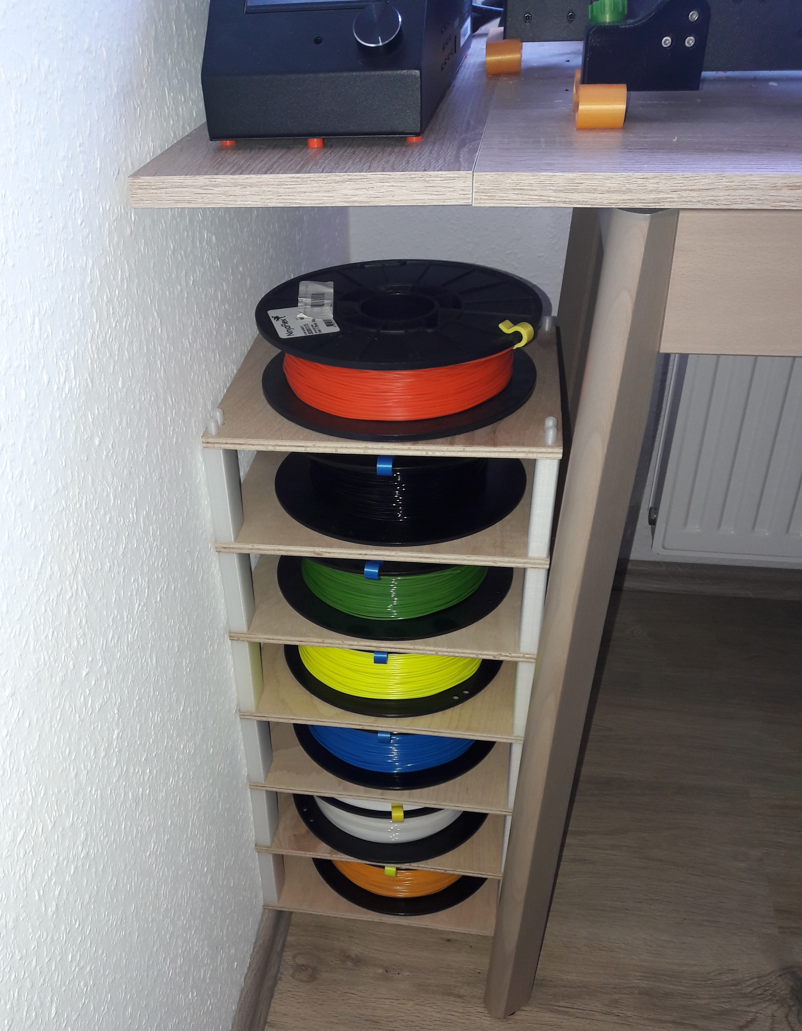 Modular Filament Spool Shelf