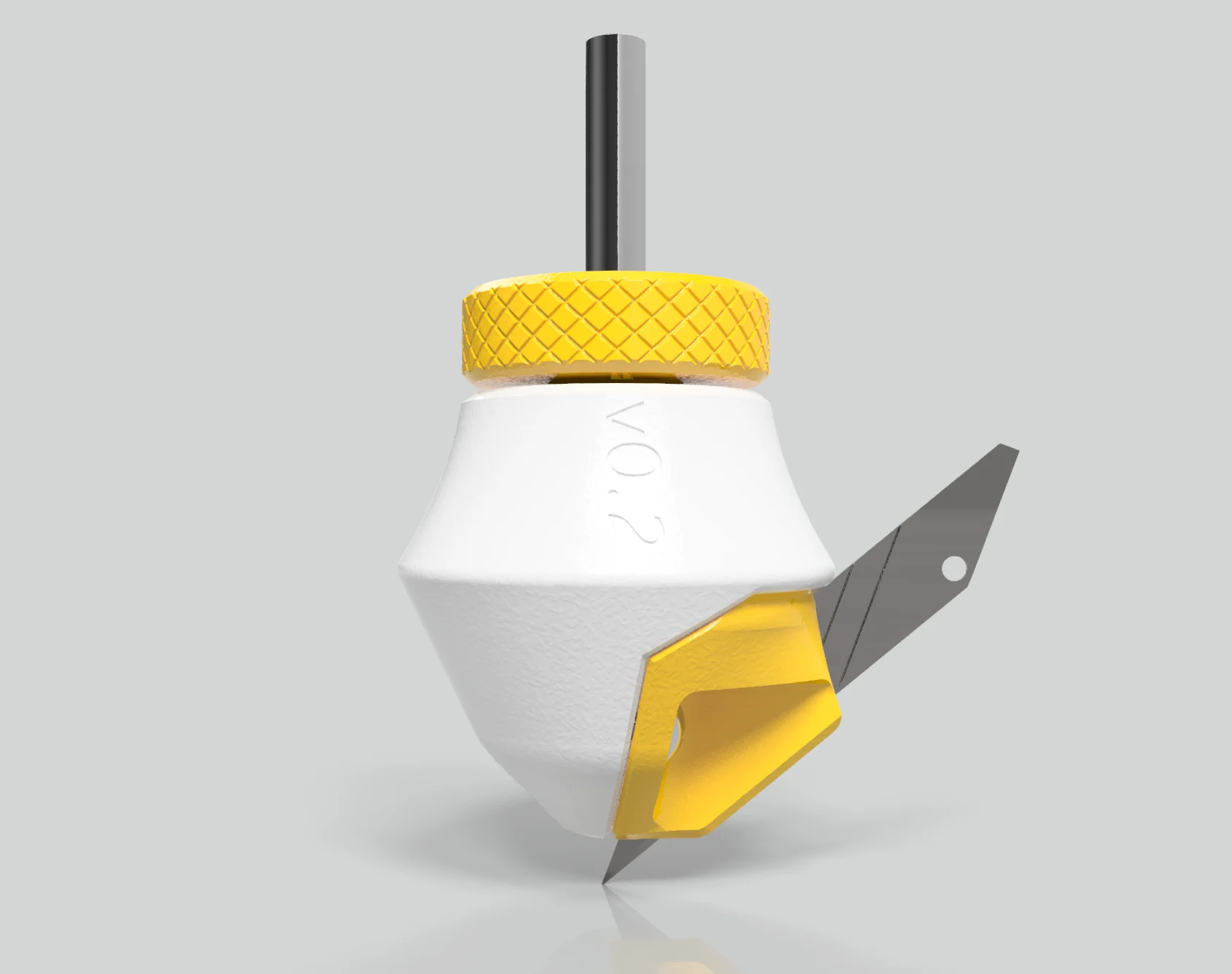 3d printed drag knife v0.2 (Utility Blade & 30º Snap-off Blade)