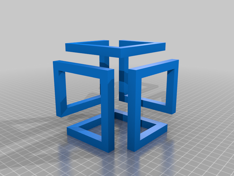 Impossible Cube (single) One piece (print in place) | 3dprinter Support Test