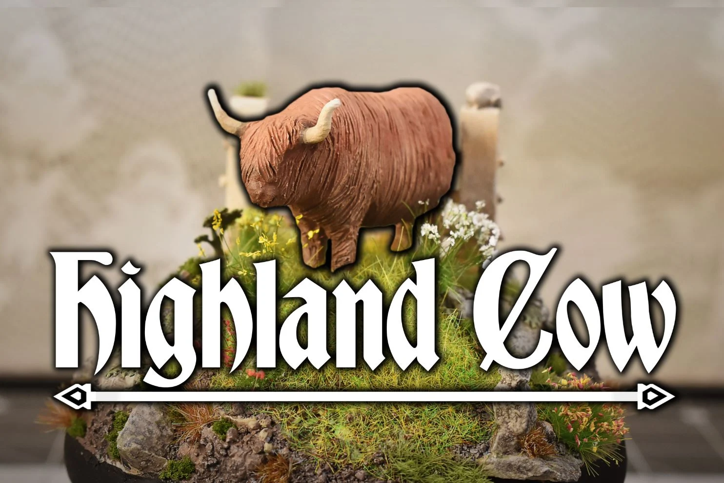 Skyrim highland cow miniature 25mm / 28mm scale