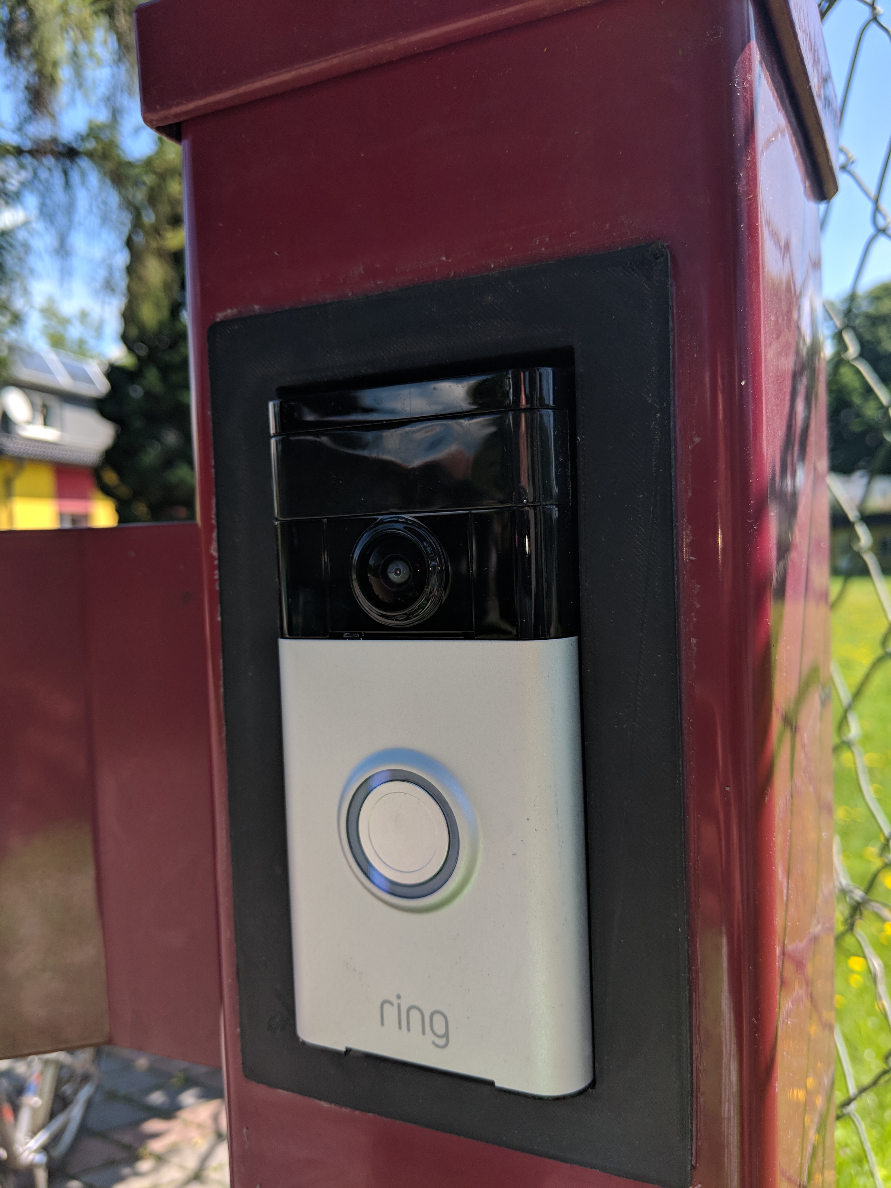 Ring Doorbell 1 - hole adapter with security connector