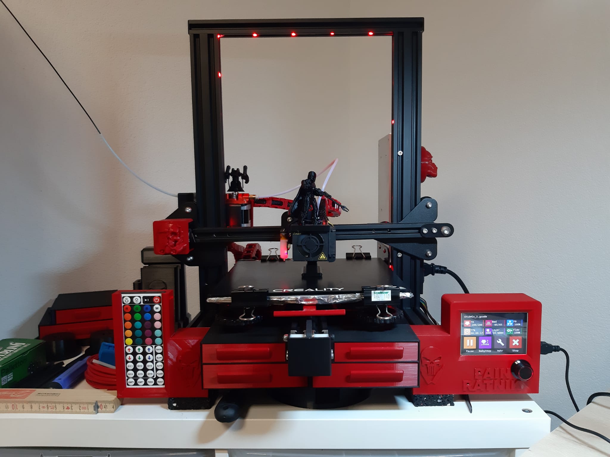 Ender 3Pro Monitor + LED Case