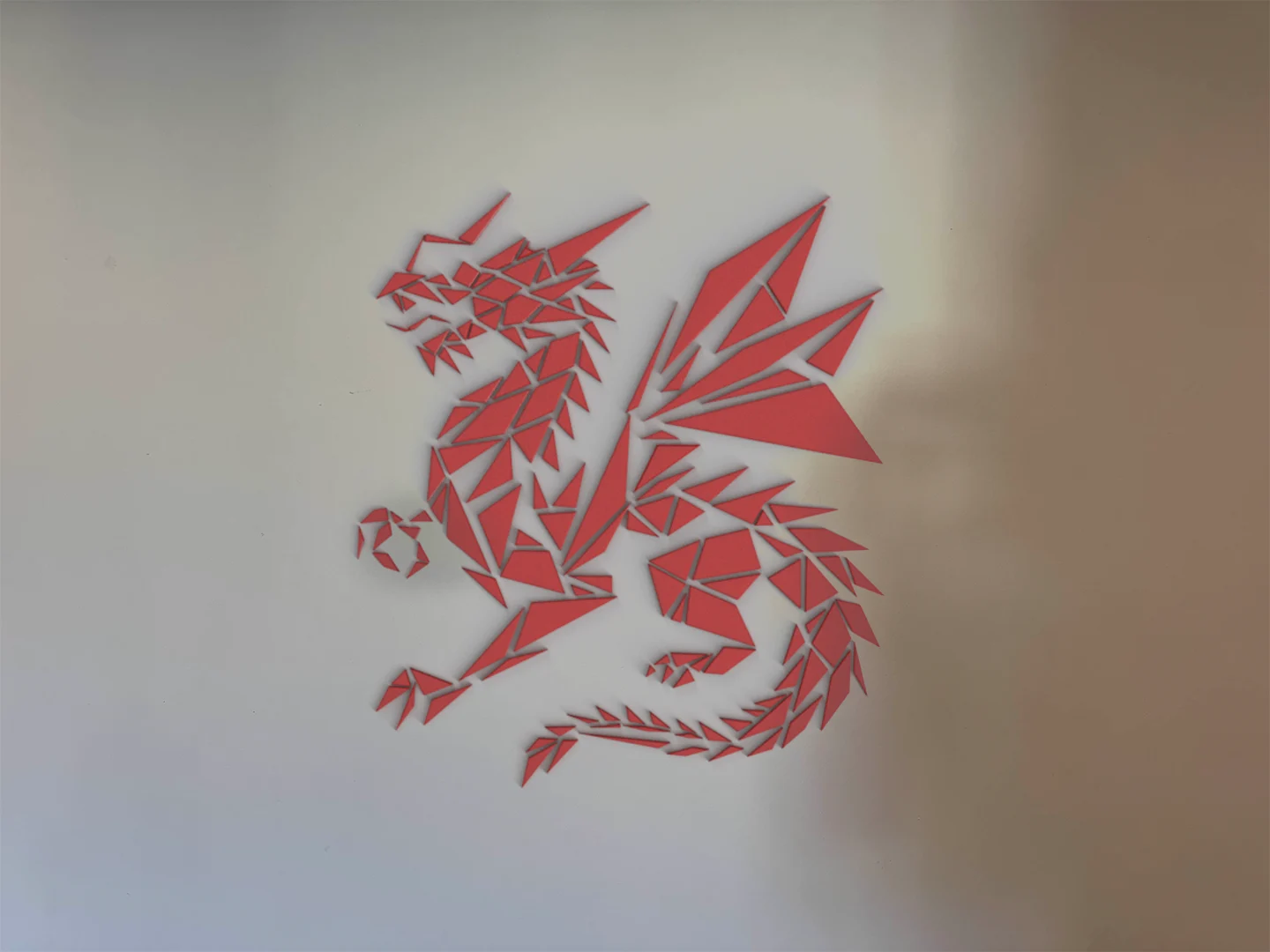 Geometric Dragon Wall Art - Digital STL & SVG Files for 3D Printing & Laser Cutting