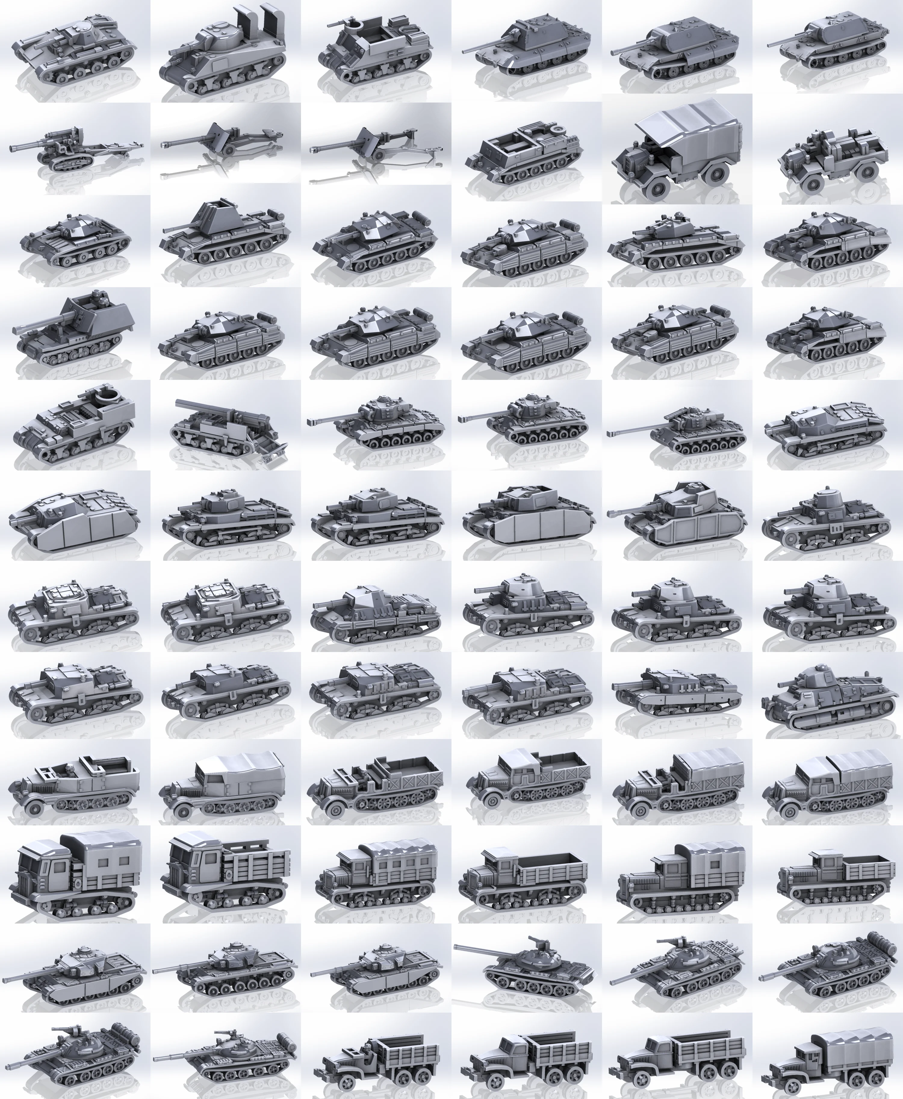 1-200 Tanks and vehicles Pack 4