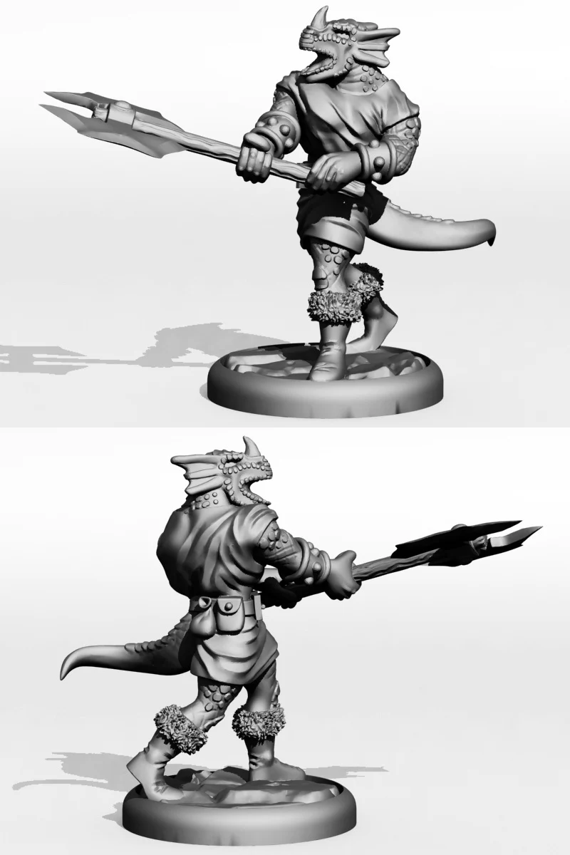 Tailed Dragonborn Barbarian