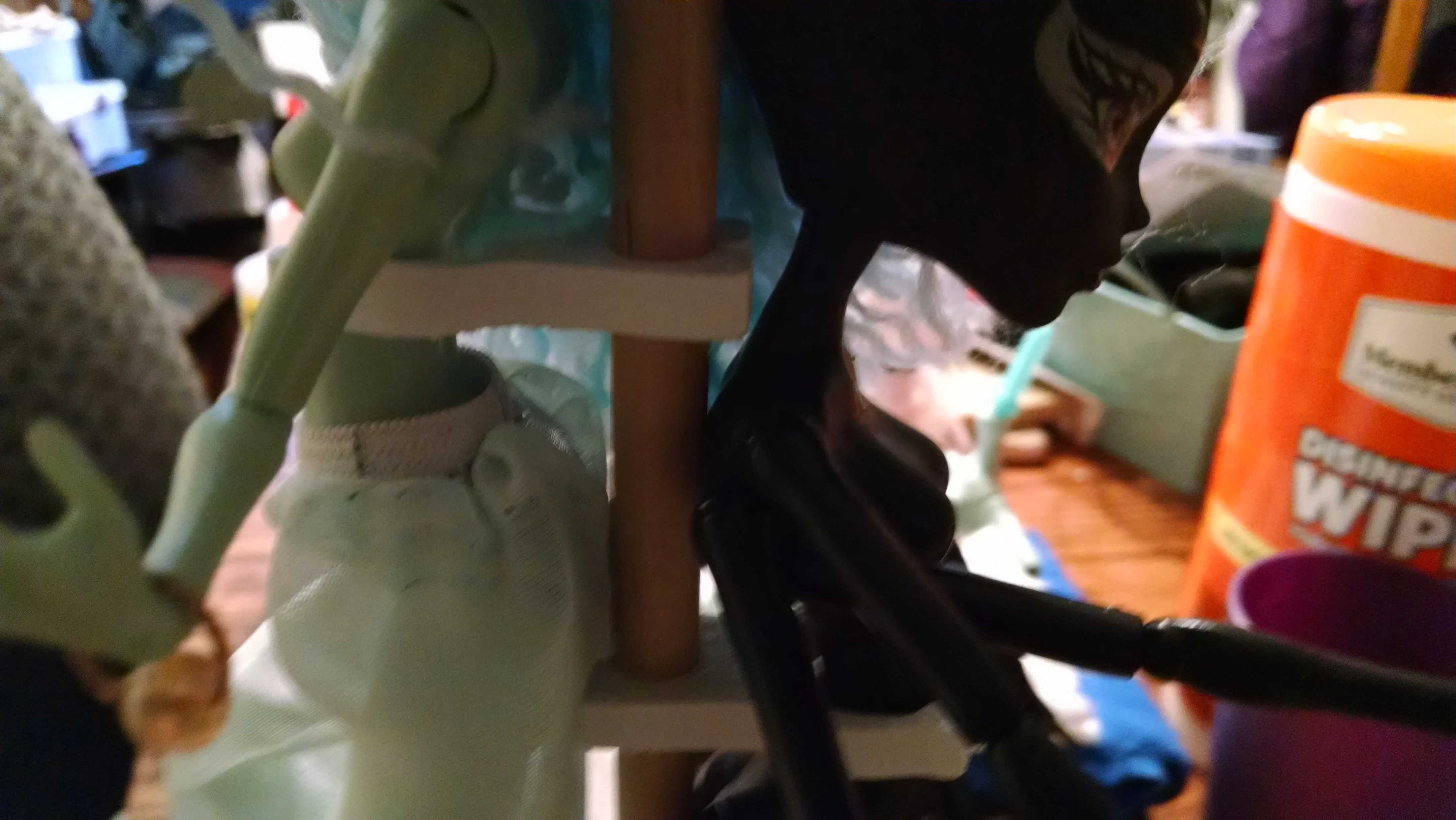 Monster High Doll stand clip - for 3/8 dowel