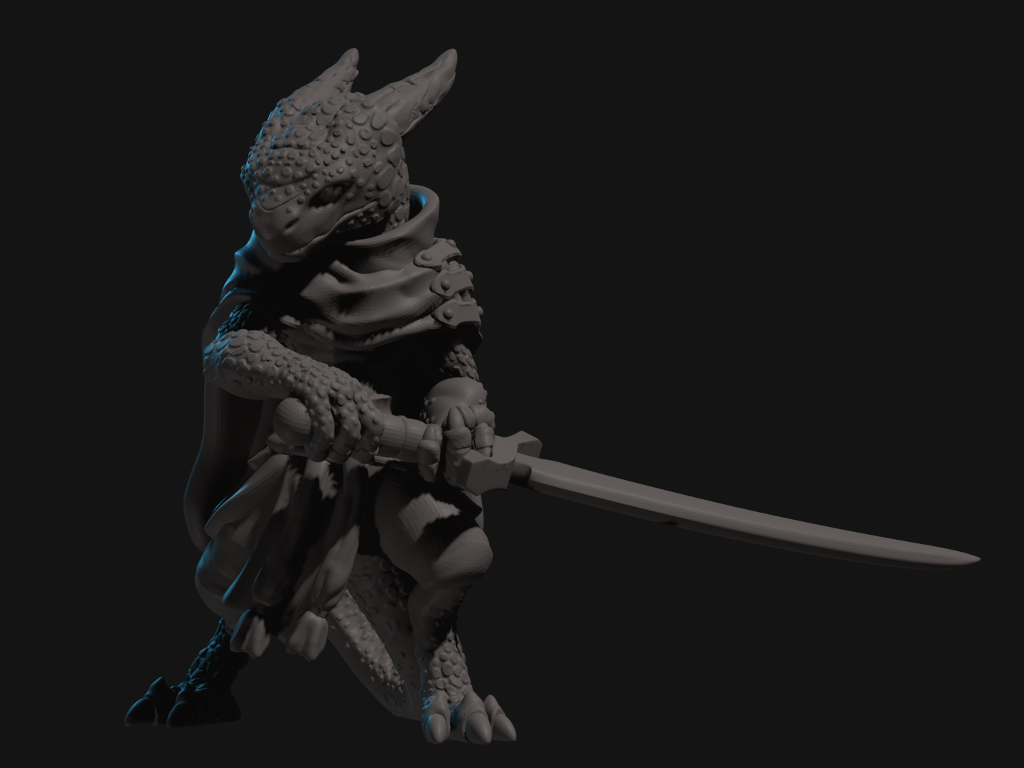 Kobold Kensei Monk Miniature