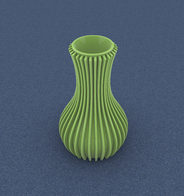 Vaso con costole