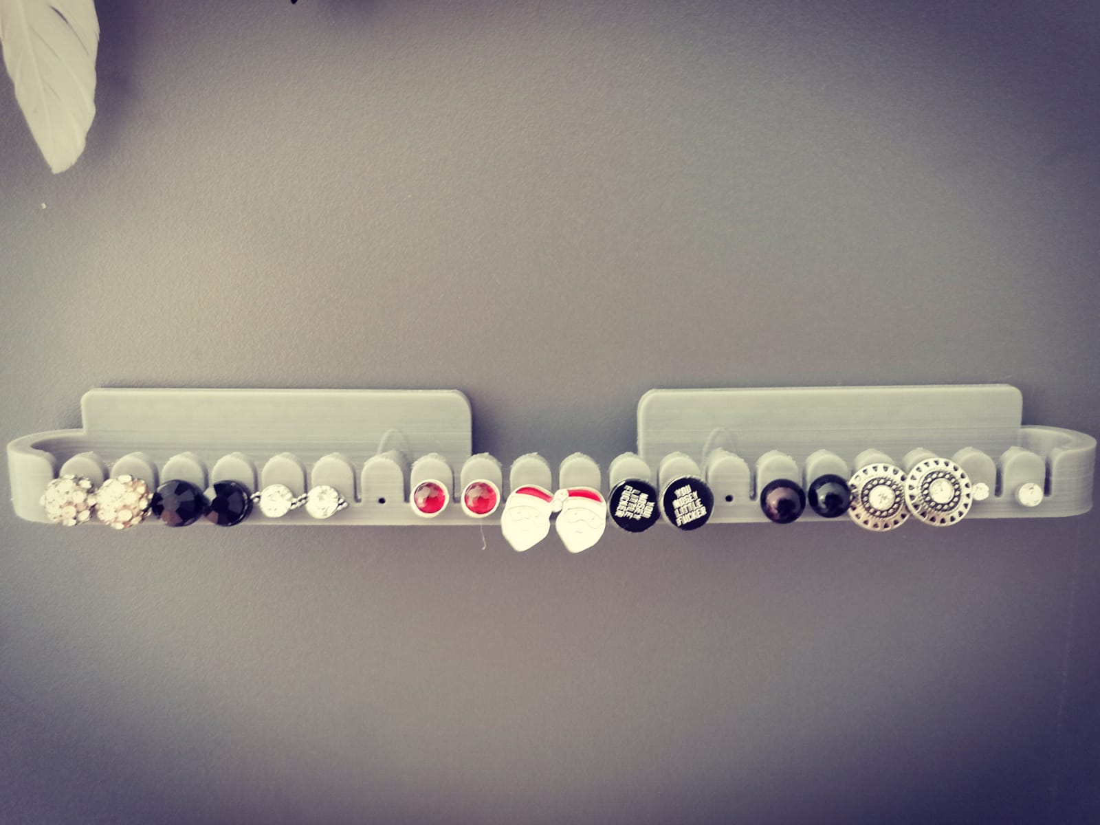 floating earring holder with stud holder and broader backing